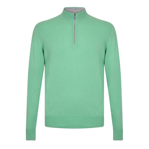 Front - Callaway Mens Zip Neck Sweater Top