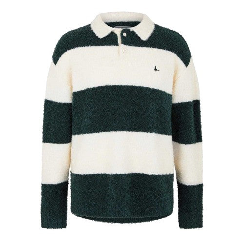 Front - Jack Wills Mens Striped Relaxed Fit Rugby Jumper