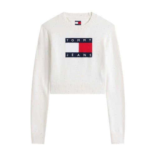 Front - Tommy Jeans Womens/Ladies Jeans Ribbed Sweater Top