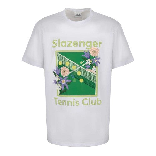 Front - Slazenger Mens Tennis Club Crew Neck Regular Short-Sleeved T-Shirt