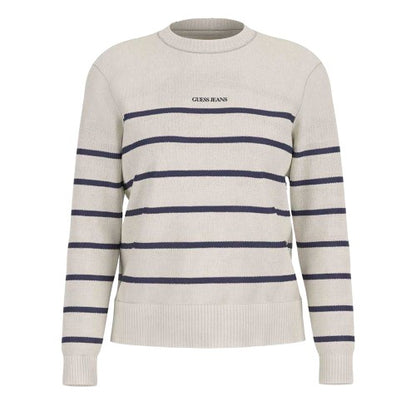 Front - Guess Unisex Adult Striped Regular Sweater Top