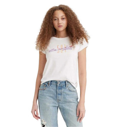 Front - Levis Womens/Ladies 501 Graphic Print Cotton T-Shirt