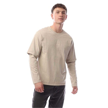 Front - Levis Mens Embroidered Logo Layered Sleeve T-Shirt
