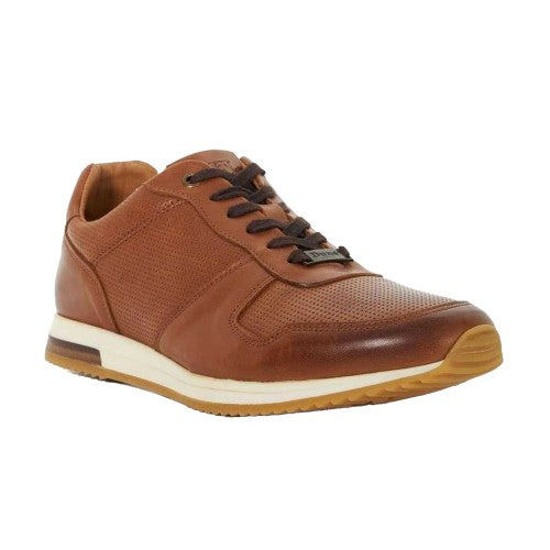Front - Dune London Mens Trilogy Suede Trainers