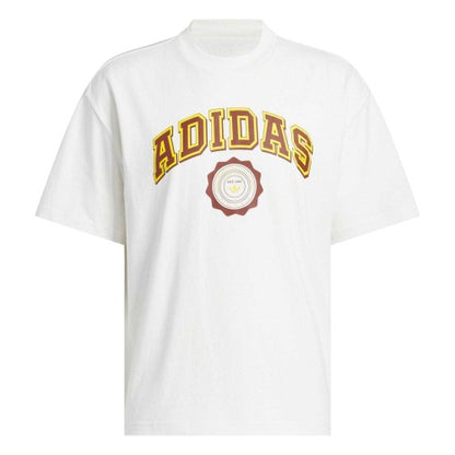 Front - Adidas Unisex Adult GFX Logo Printed Relaxed Fit Basketball T-Shirt