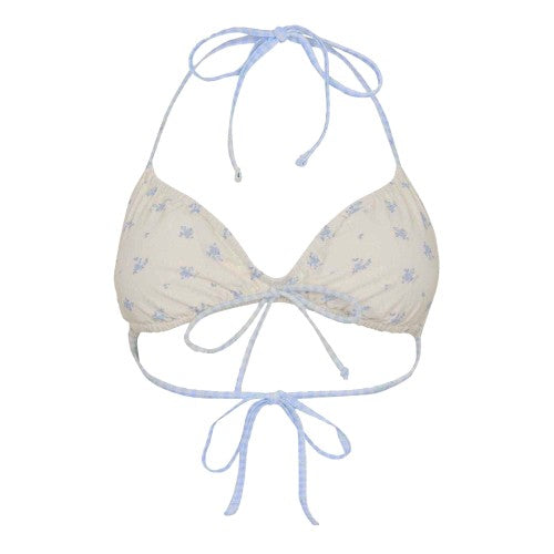 Front - Jack Wills Womens/Ladies Ditsy Floral Ruched Bikini Top