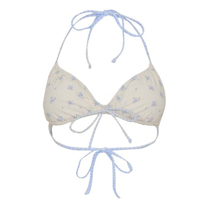 Front - Jack Wills Womens/Ladies Ditsy Floral Ruched Bikini Top