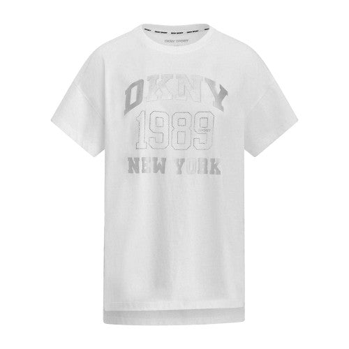 Front - DKNY Womens/Ladies 1989 Shimmer Regular T-Shirt