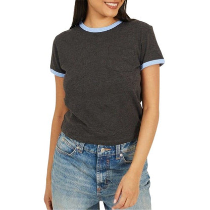 Front - Brave Soul Unisex Adult Contrast Detail Ringer Regular T-Shirt