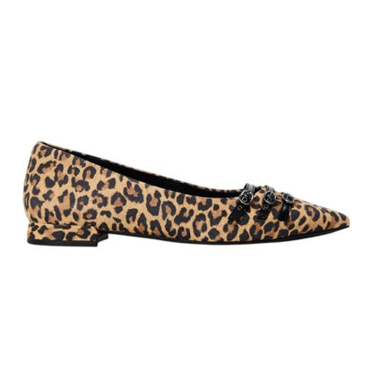 Front - Clarks Womens/Ladies Sensa Leopard Print Suede Pumps