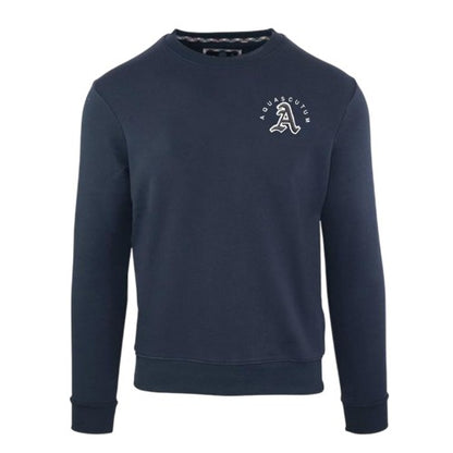 Front - Aquascutum Mens Embroidered Logo Crew Neck Sweatshirt