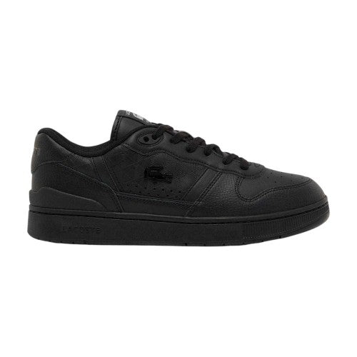 Front - Lacoste Mens T-Clip Set Leather Trainers