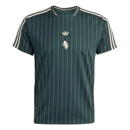 Front - Juventus FC Unisex Adult Terrace Icons Adidas Athletic Shirt