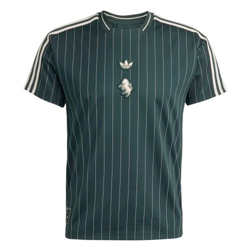 Front - Juventus FC Unisex Adult Terrace Icons Adidas Athletic Shirt