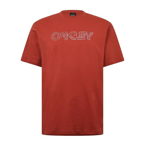 Front - Oakley Mens Wire B1B Logo Regular T-Shirt