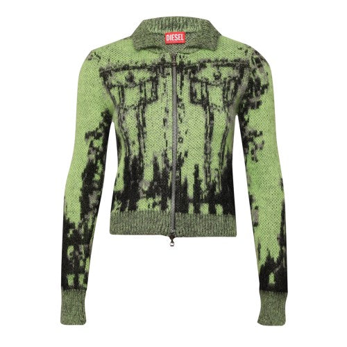 Front - Diesel Unisex Adult Full Zip Sweater Top
