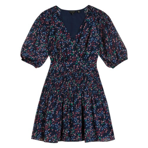 Front - Ted Baker Womens/Ladies Casadee Mini Smock Panel Wrap Dress