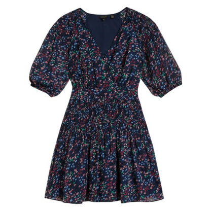 Front - Ted Baker Womens/Ladies Casadee Mini Smock Panel Wrap Dress