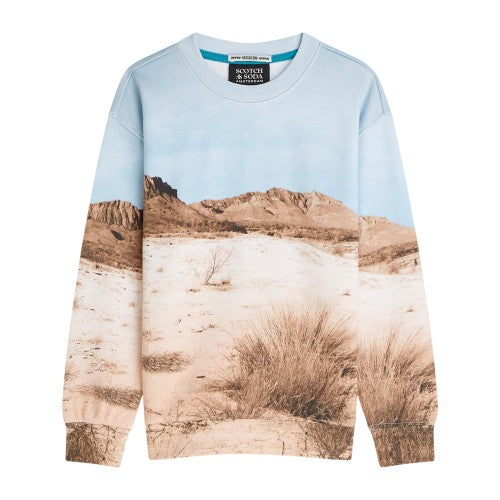 Front - Scotch Childrens/Kids Desert Crew Neck Relaxed Fit Sweatshirt