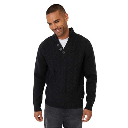 Front - Threadbare Mens Cable Knit Regular Jumper