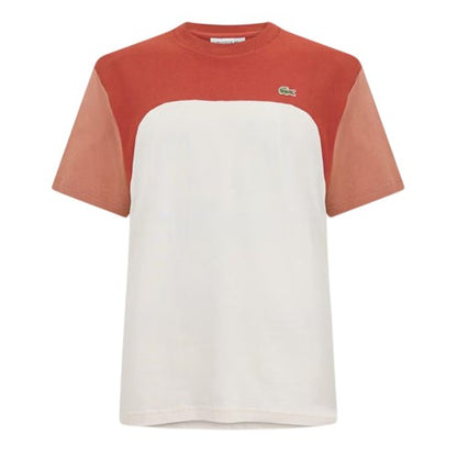 Front - Lacoste Mens Colour Block Cotton T-Shirt