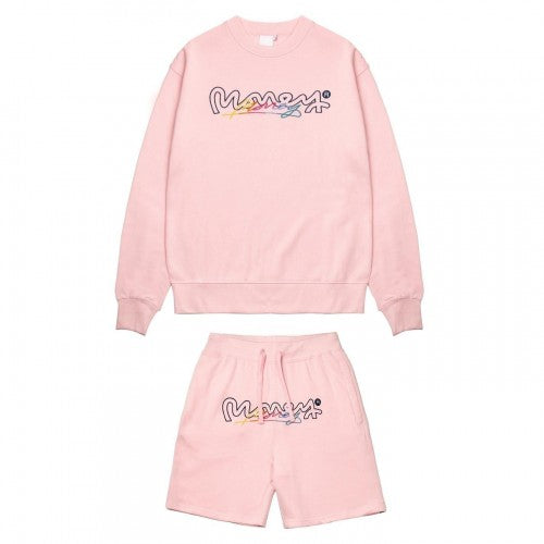 Front - Money Unisex Adult Vice Crew Sweatshirt and Shorts Set
