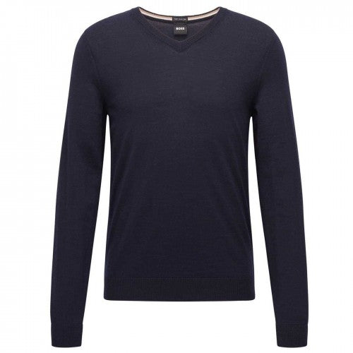Front - Boss Mens Knitted Regular Formal Pullover
