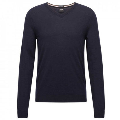 Front - Boss Mens Knitted Regular Formal Pullover