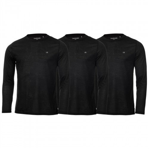 Front - Calvin Klein Mens Embroidered Logo Slim Golf T-Shirt (Pack of 3)