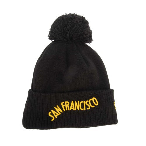 Front - New Era NBA Golden State Warriors Knitted Beanie