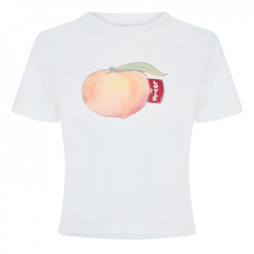 Front - Levis Womens/Ladies Criss Cross Peach Boxy T-Shirt