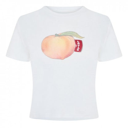 Front - Levis Womens/Ladies Criss Cross Peach Boxy T-Shirt