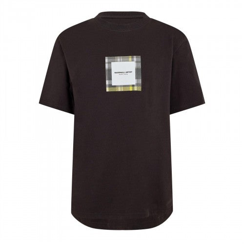 Front - Marshall Artist Mens Plaid Logo Jersey Regular T-Shirt