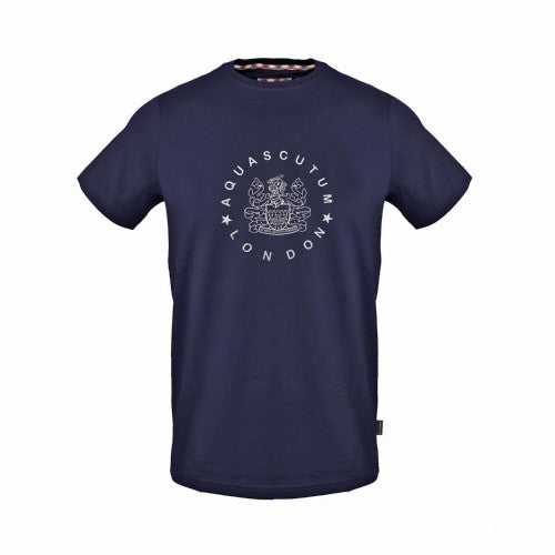 Front - Aquascutum Mens Circle Logo Regular T-Shirt