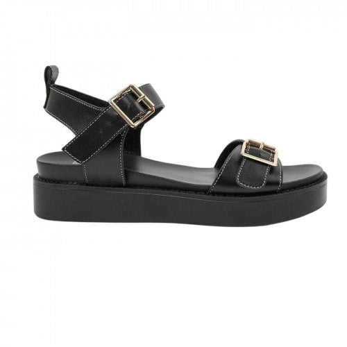 Front - Where´s That From Womens/Ladies Double Buckle Casual Platform Sandals