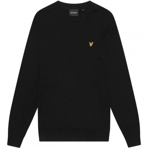 Front - Lyle & Scott Mens Knitted Crew Neck Sweatshirt
