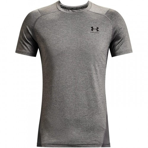 Front - Under Armour Mens HeatGear Mesh Panel Fitted T-Shirt