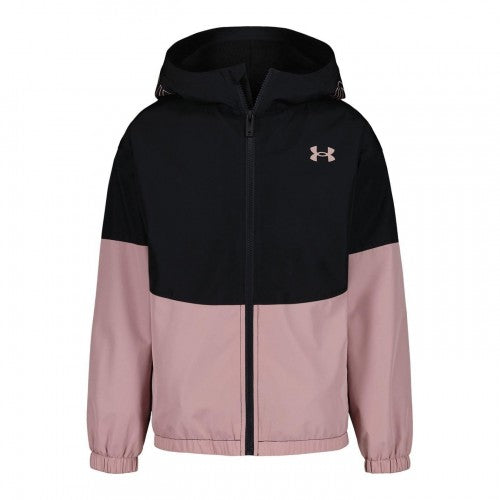 Front - Under Armour Girls Full Zip Windbreaker