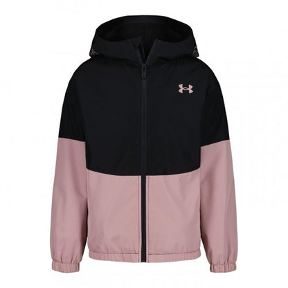 Front - Under Armour Girls Full Zip Windbreaker