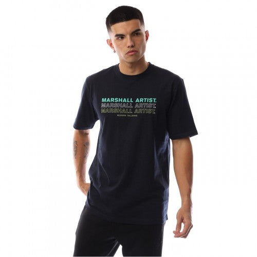 Front - Marshall Artist Mens Repeat Logo Regular T-Shirt