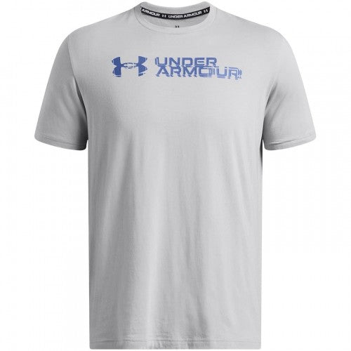 Front - Under Armour Mens Sliced Chest Logo Regular T-Shirt
