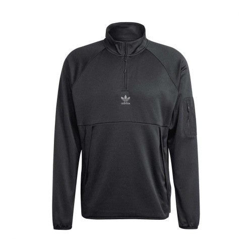 Front - Adidas Mens Originals Quarter Zip Regular Sweatshirt