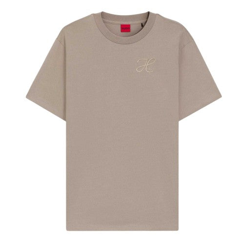 Front - Hugo Womens/Ladies Vintage Embroidered Relaxed Fit T-Shirt