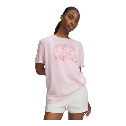 Front - Under Armour Womens/Ladies Rival Chest Logo Oversized T-Shirt