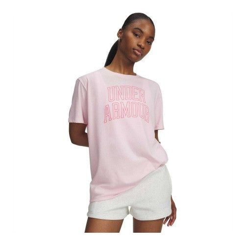 Front - Under Armour Womens/Ladies Rival Chest Logo Oversized T-Shirt
