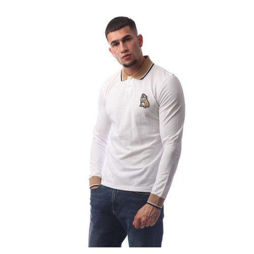 Front - Boss Mens Regent Long-Sleeved Polo Shirt