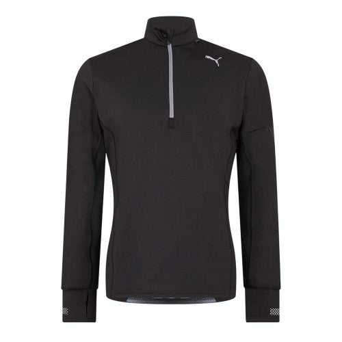 Front - Puma Mens Quarter Zip Long-Sleeved Top