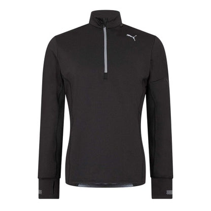Front - Puma Mens Quarter Zip Long-Sleeved Top