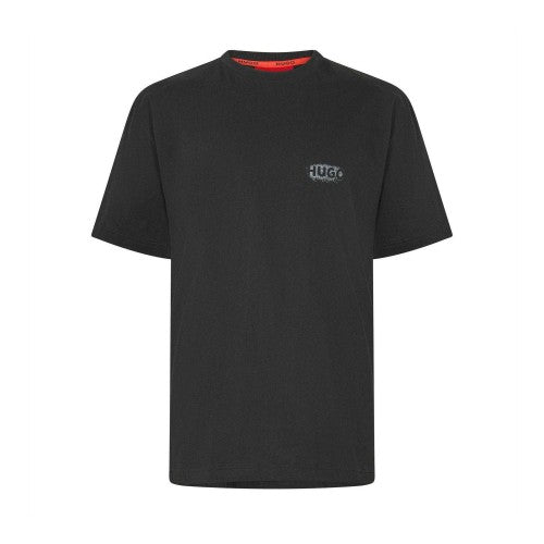 Front - Hugo Mens Spray Logo Regular Short-Sleeved T-Shirt