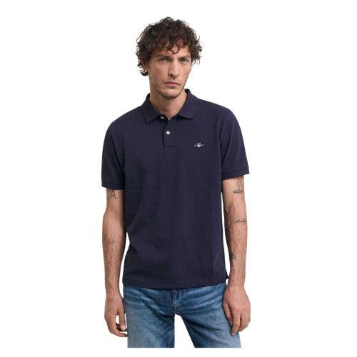 Front - Gant Mens Archive Shield Cotton Polo Shirt